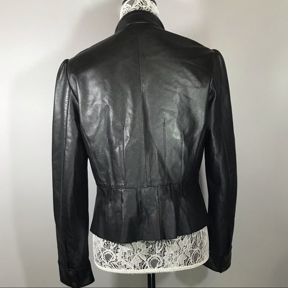D.2.K soft leather jacket with pleated hem - Picture 3 of 8